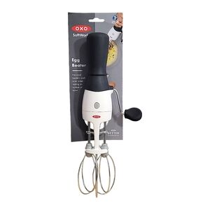 OXO SoftWorks Hand Egg Beater in Black & White